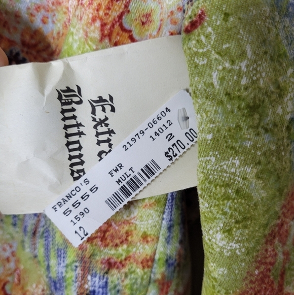 Vintage Pastel Floral Blazer Size 12 NWT Forwear New York - Picture 10 of 10